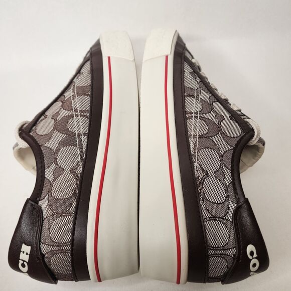 Coach Citysole Platform Sneaker Shoes Monogram Logo Womens Size 8 - Picture 15 of 16
